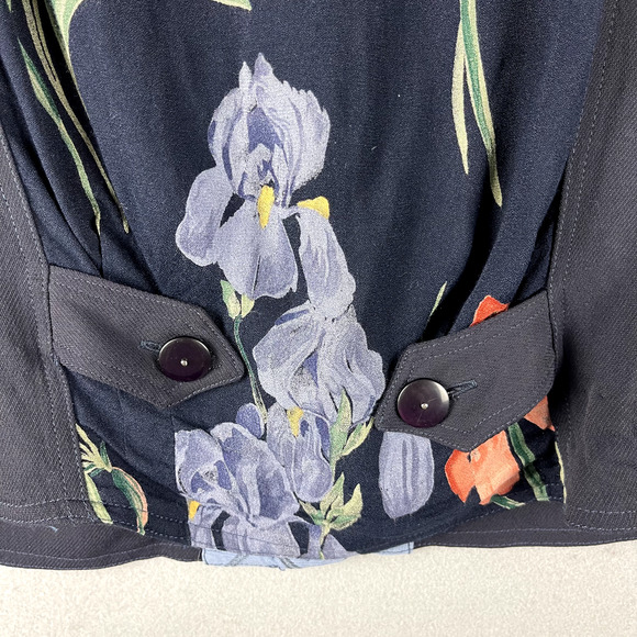 Carole Little Jacket Womens 14W Floral Mixed Print Media Art to Wear Artsy - Picture 16 of 16